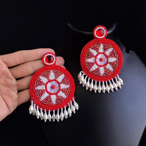 Red Handcrafted Earrings