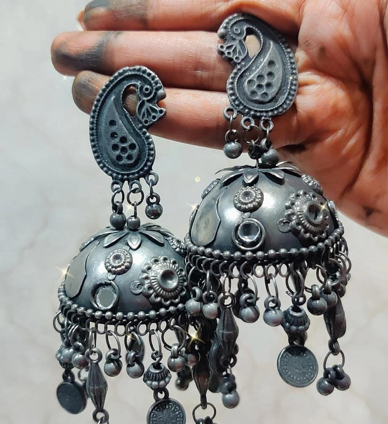 Oxidised Jhumka