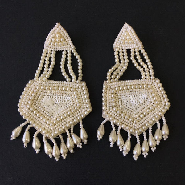 White Handcrafted Earrings